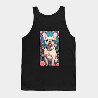 Nouveau Art Cream French Bulldog Tank Top